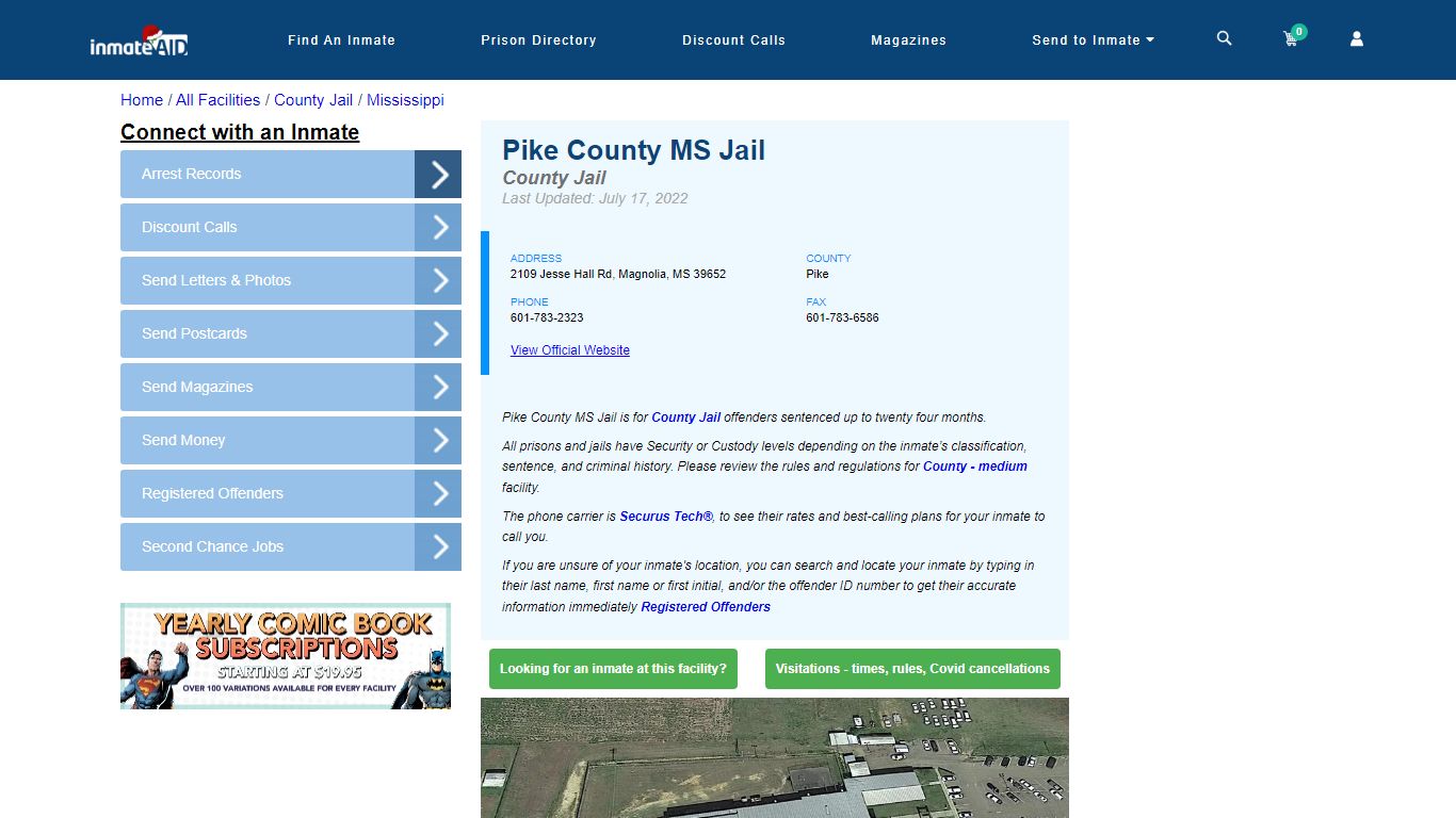 Pike County MS Jail - Inmate Locator - Magnolia, MS